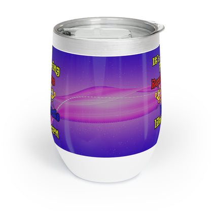 popping like popcorn - Chill Wine Tumbler (purple-pink wave)