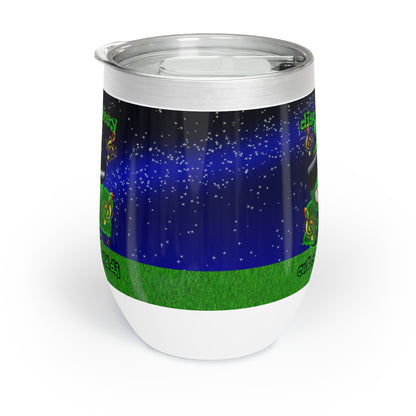 disc jockey - Chill Wine Tumbler ('snoops' background)