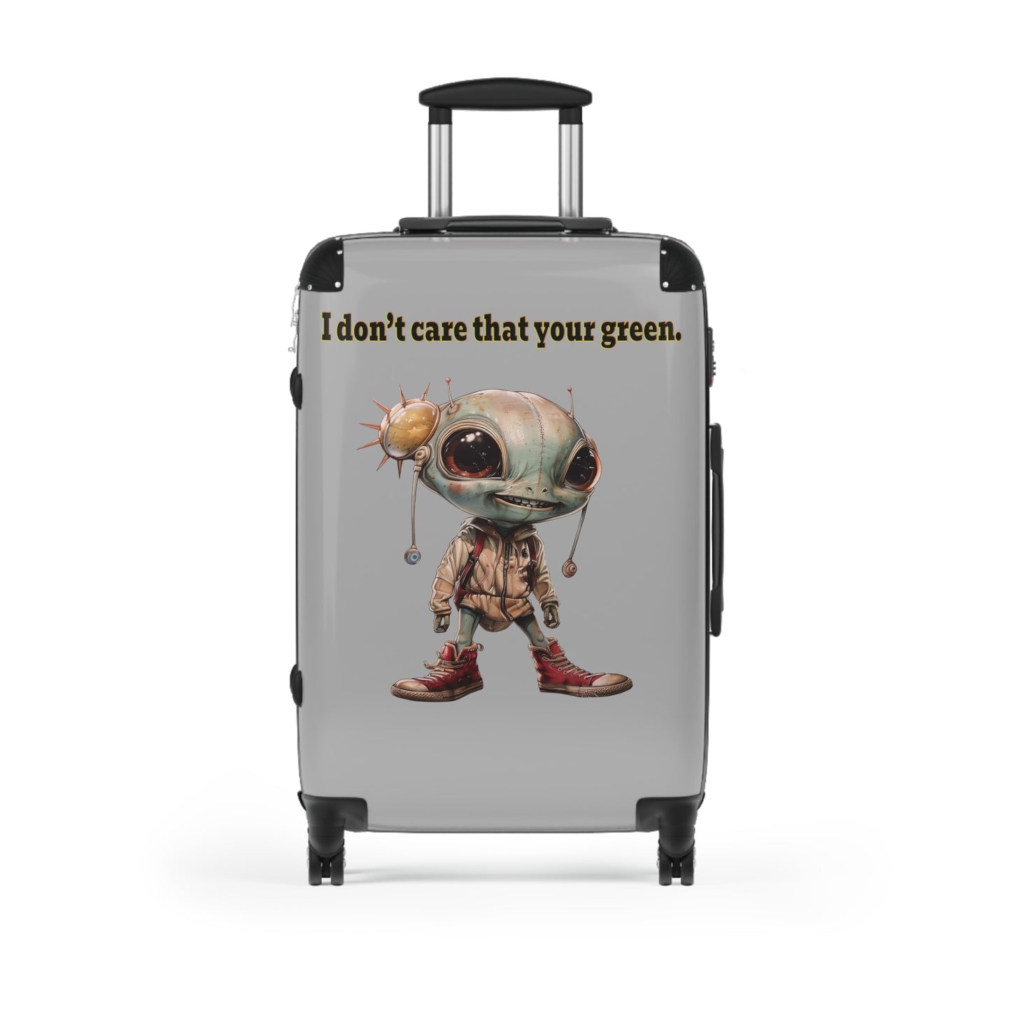 I don't care that your green - Suitcase (light grey)
