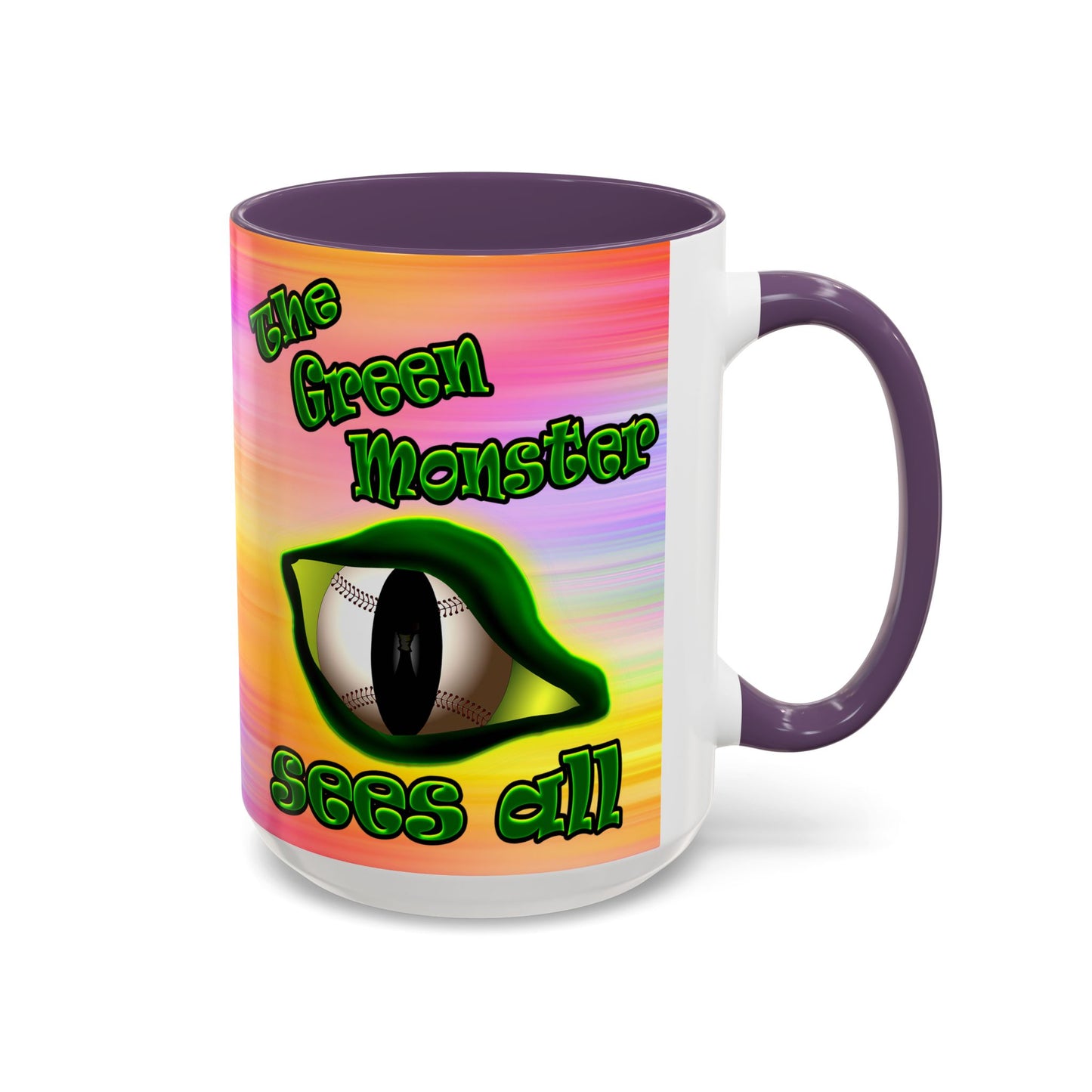 green monster - Accent Mug (color blur)