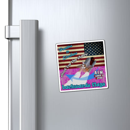 shoot for the stars - Magnets - (pink swirl)