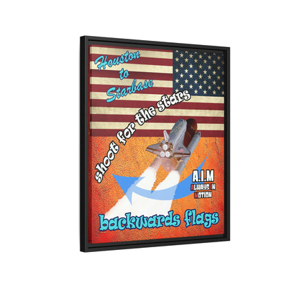 shoot for the stars - framed canvas art (burnt orange)