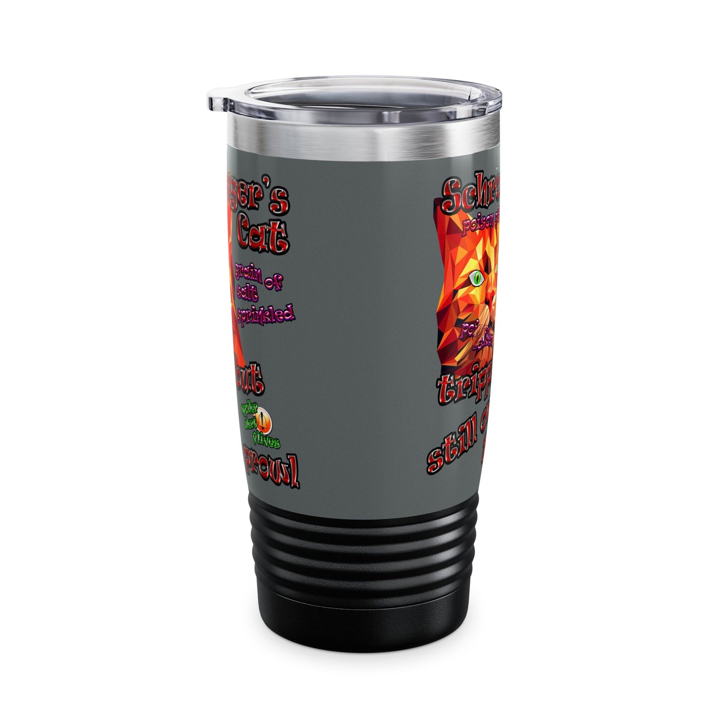 schrodinger's cat - Ringneck Tumbler, 20oz (dark grey)