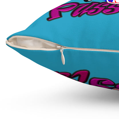 tag that - Spun Polyester Square Pillow - (turquoise)