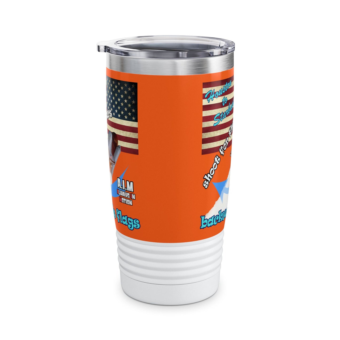 shoot for the stars - Ringneck Tumbler, 20oz (orange)
