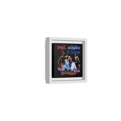 rw&b lives matter - framed canvas art (black)