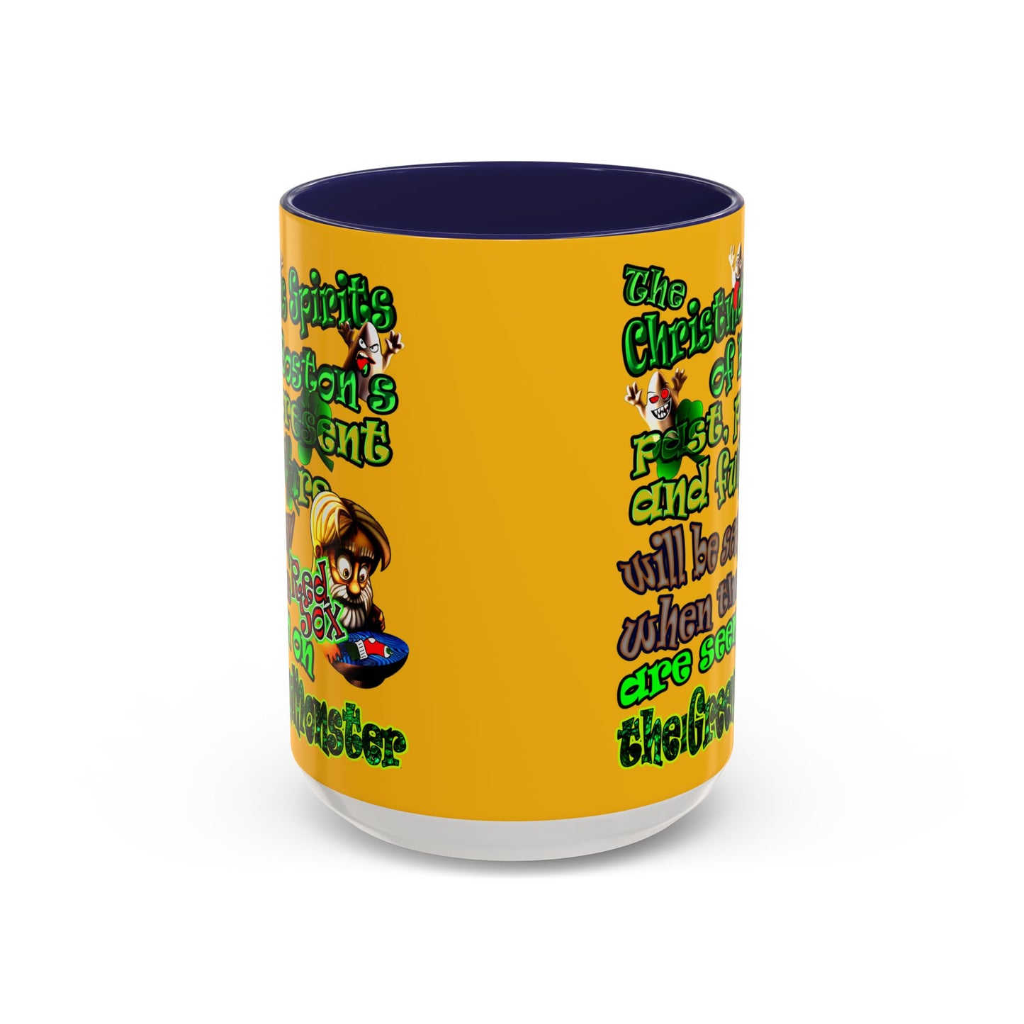 christmas spirits of boston - Accent Mug (yellow)