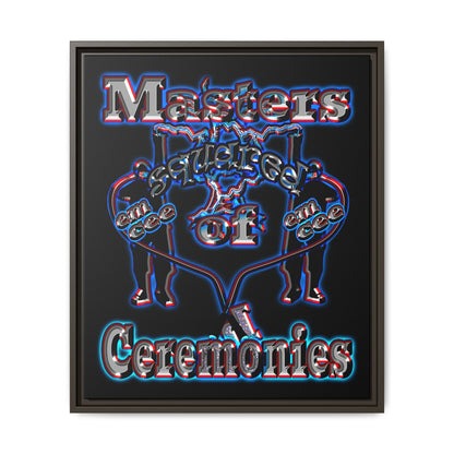em cee squared - framed canvas art (black)