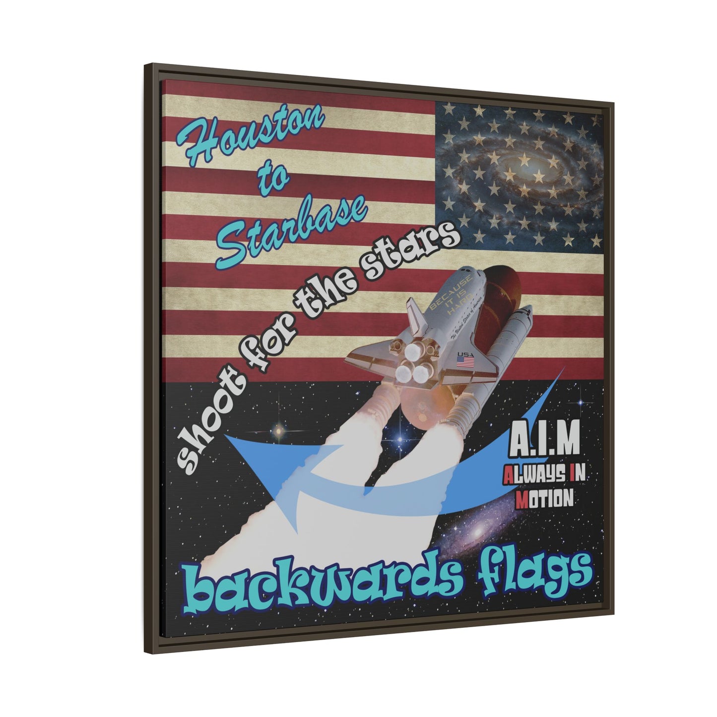 shoot for the stars - framed canvas art