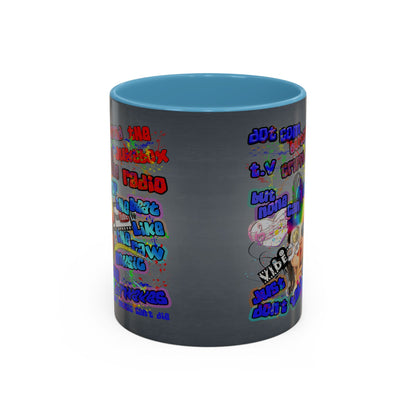 drop the beat - Accent Mug (grey-light grey)
