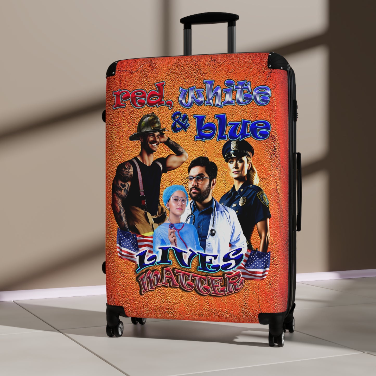 rw&b lives matter - Suitcase (burnt orange)