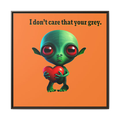 I don't care that your grey - framed canvas art (crusta)