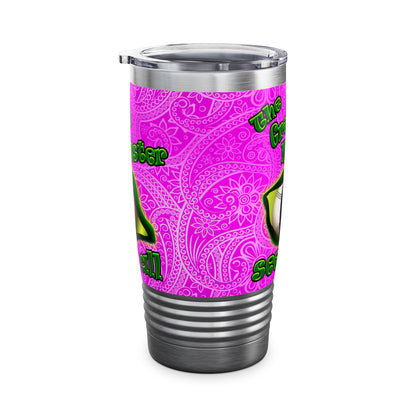 green monster - Ringneck Tumbler, 20oz (pink swirl)