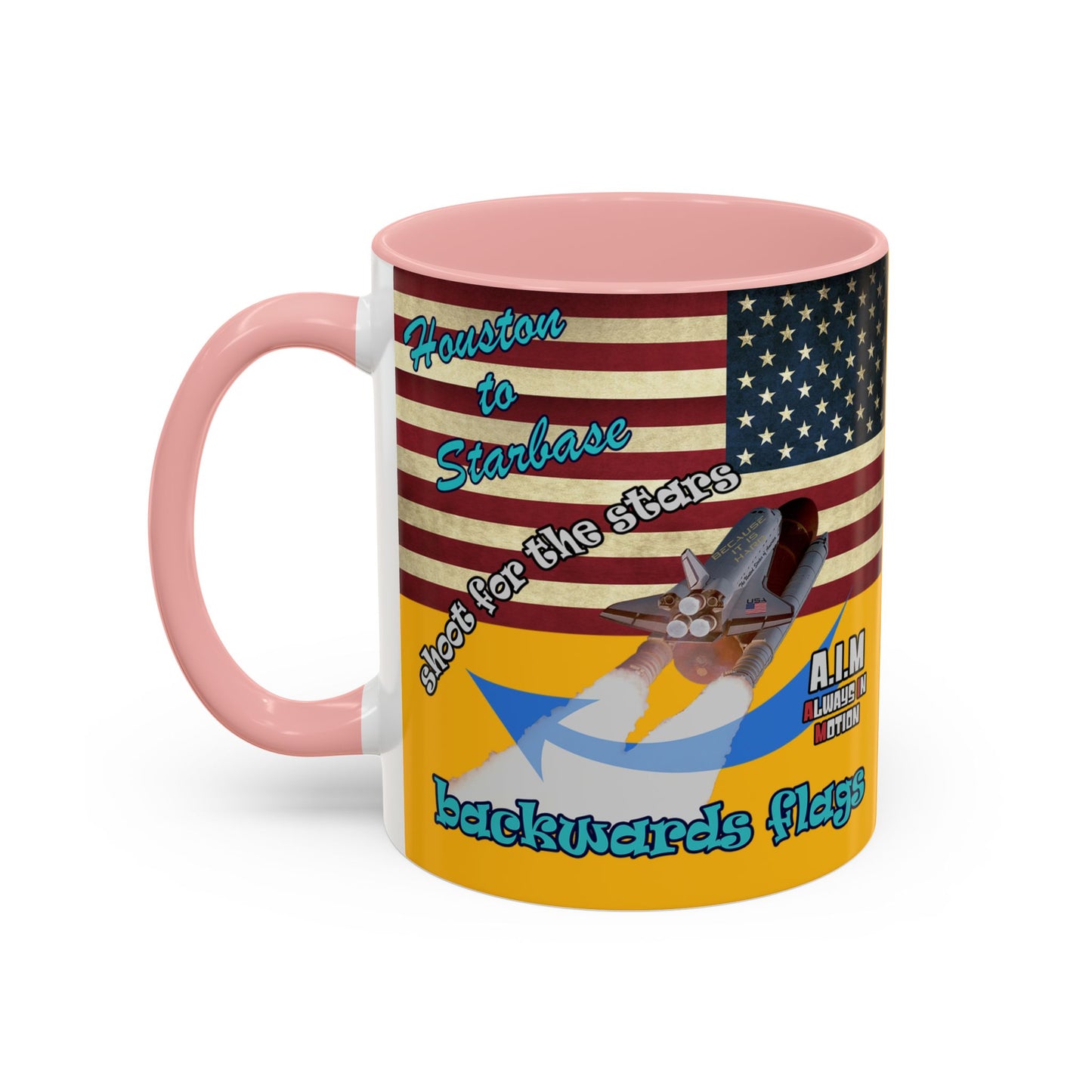 shoot for the stars - Accent Mug (yellow)