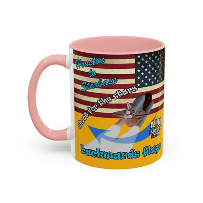 shoot for the stars - Accent Mug (yellow)