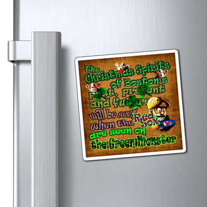 christmas spirits of boston - Magnets - (brown papyrus)