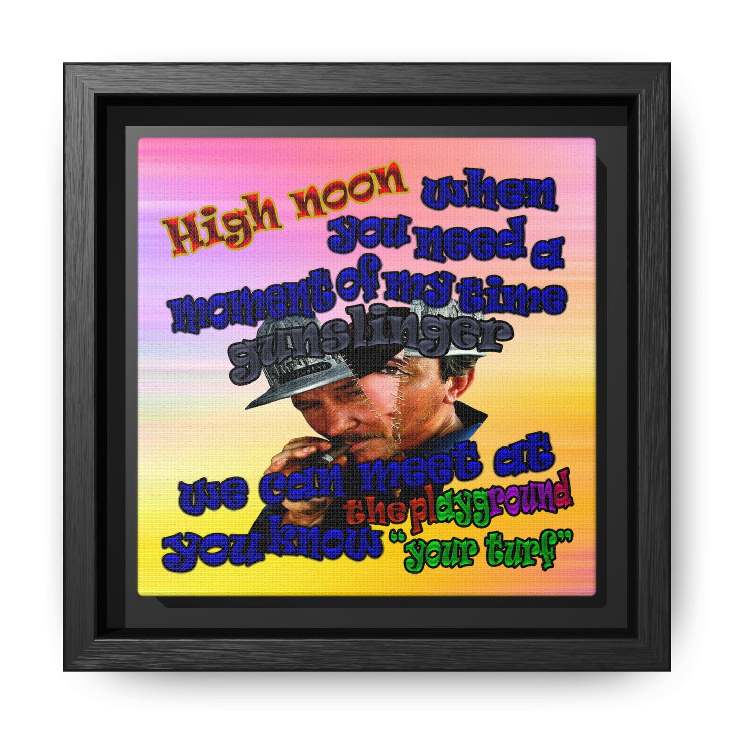 high noon - framed canvas art (color blur)