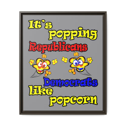 popping like popcorn - framed canvas art (grey)