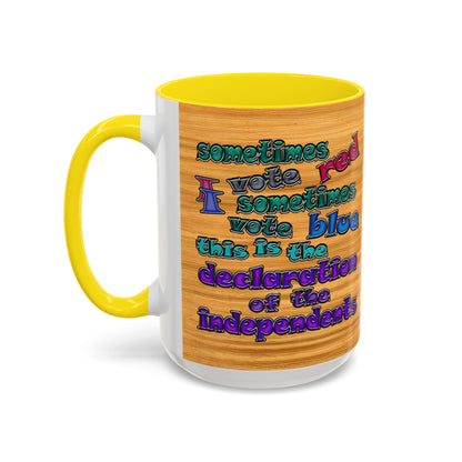declaration of the independents - Accent Mug (butterscotch wood finish)