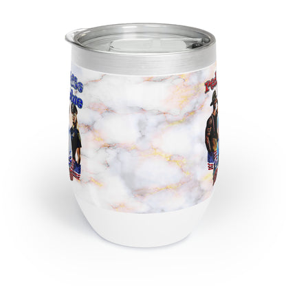 rw&b lives matter - Chill Wine Tumbler (white marble)
