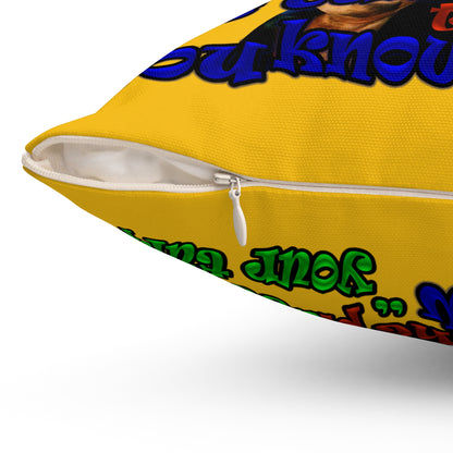 high noon - Spun Polyester Square Pillow - (yellow)