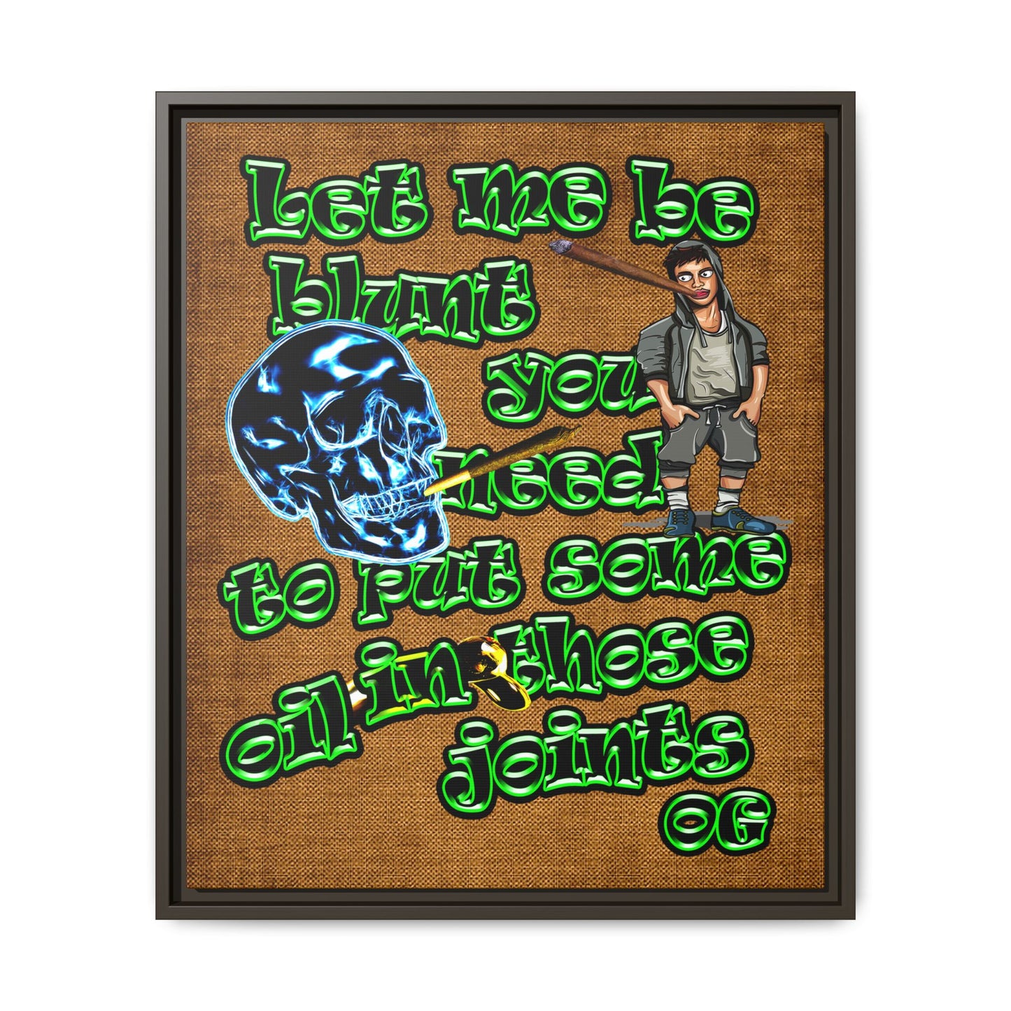 og - framed canvas art (brown papyrus)