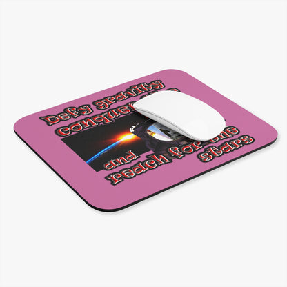 defy conquer reach - Mouse Pad (Rectangle) (light pink)