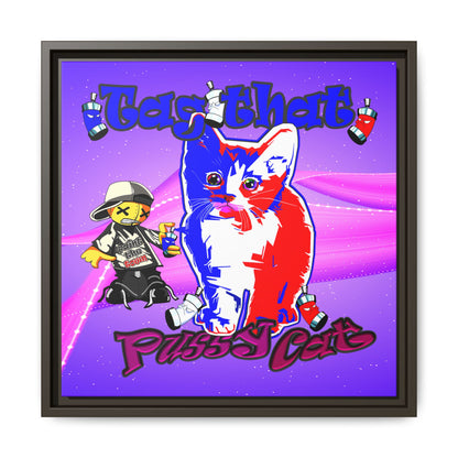 tag that - framed canvas art (purple-pink wave)