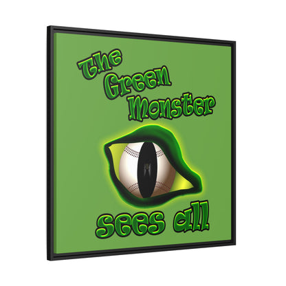 green monster - framed canvas art (green)