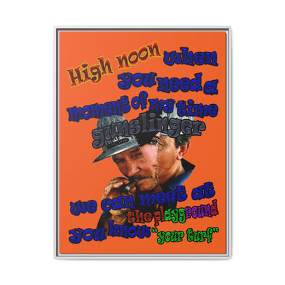 high noon - framed canvas art (orange)