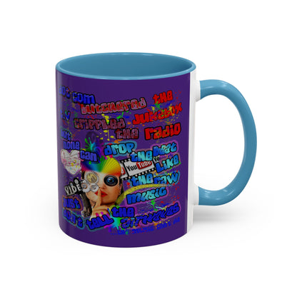 drop the beat - Accent Mug (purple)