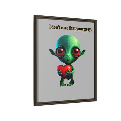 I don't care that your grey - framed canvas art (light grey)