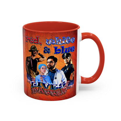 rw&b lives matter - Accent Mug (burnt orange)