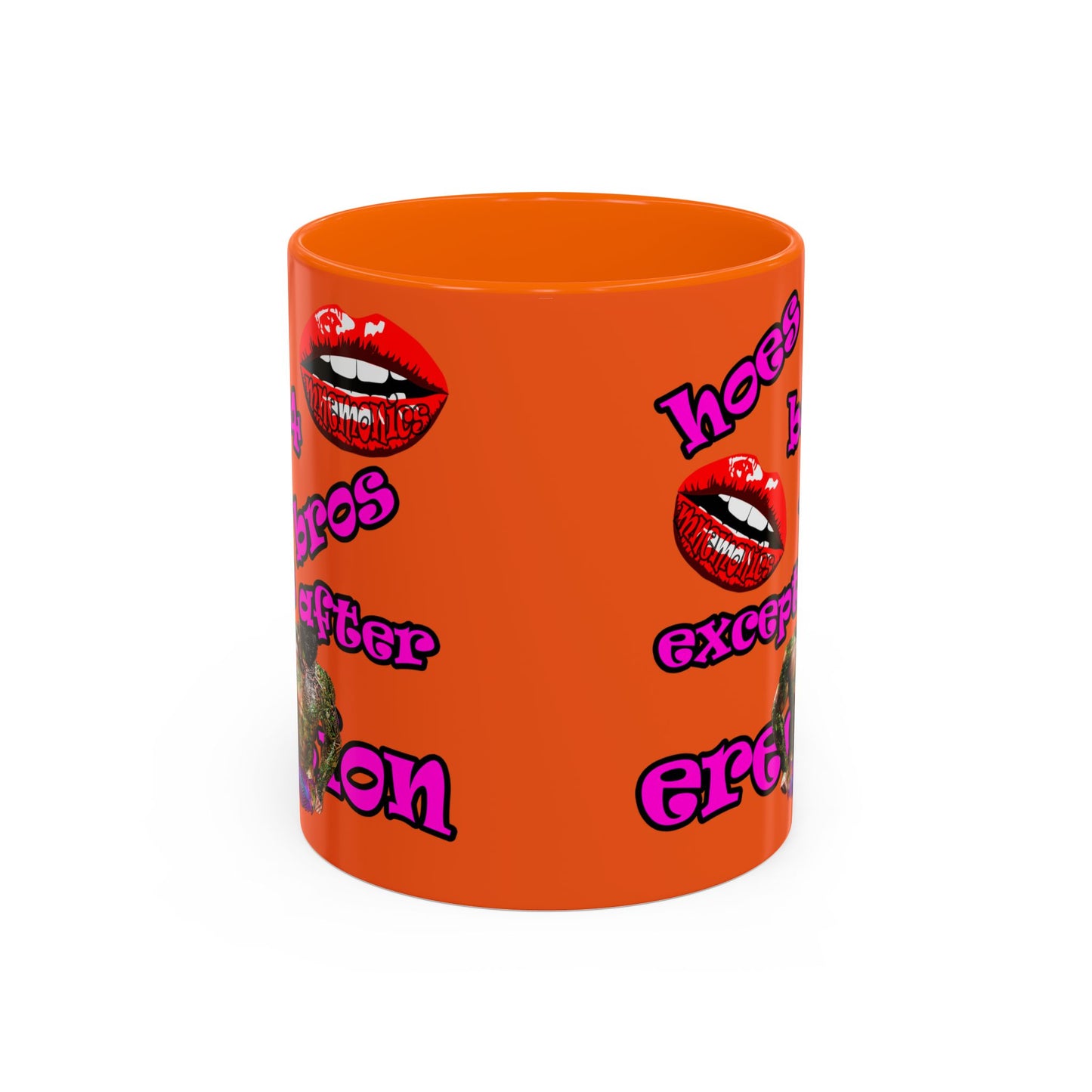 hoes b4 bros - Accent Mug (orange)