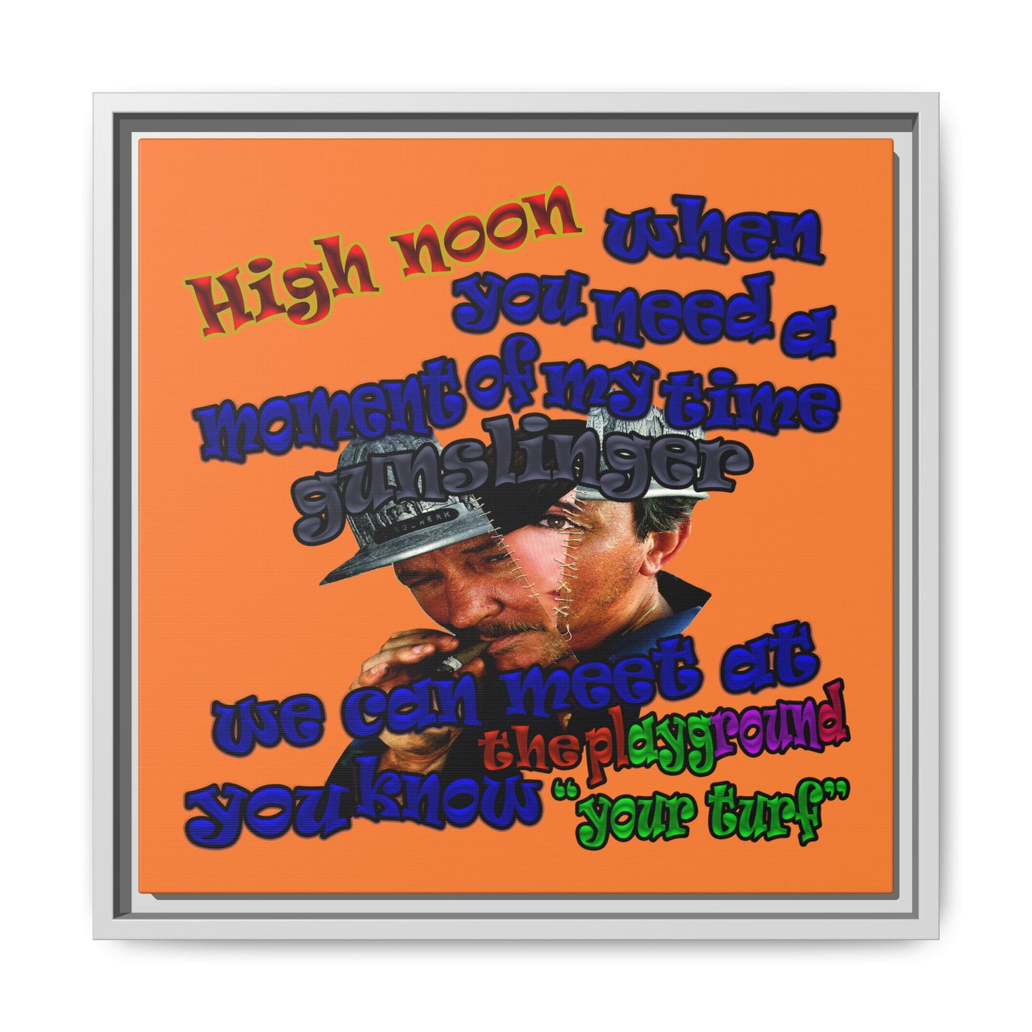 high noon - framed canvas art (crusta)