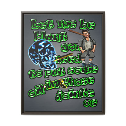 og - framed canvas art (grey-light grey)