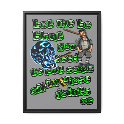 og - framed canvas art (grey)