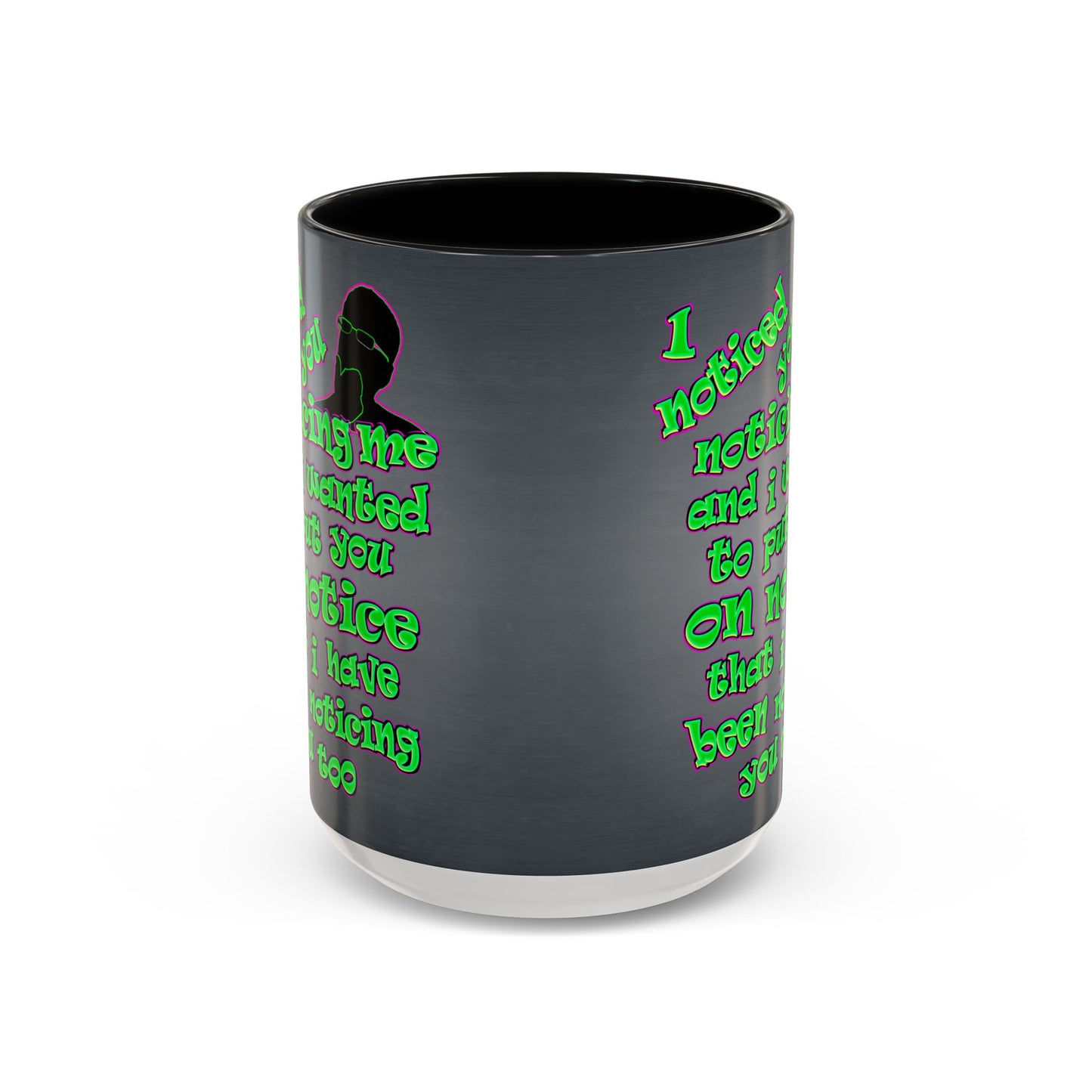 noticed you noticing - Accent Mug (grey-light grey)