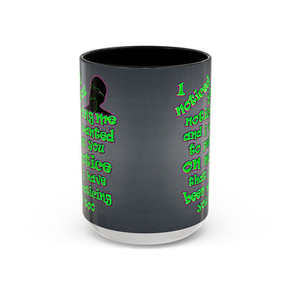 noticed you noticing - Accent Mug (grey-light grey)