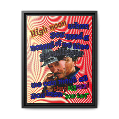 high noon - framed canvas art (yellow-orange wave)