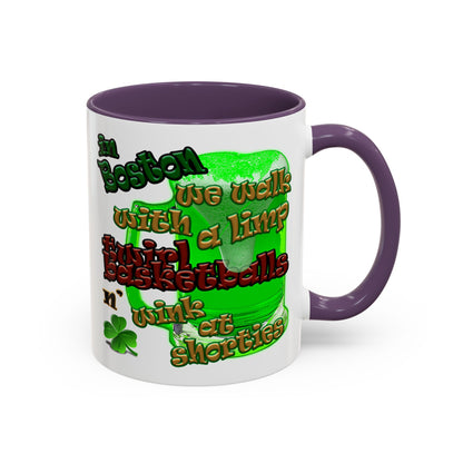 celtics logo - Accent Mug (white)