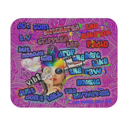 drop the beat - Mouse Pad (Rectangle) (pink swirl)
