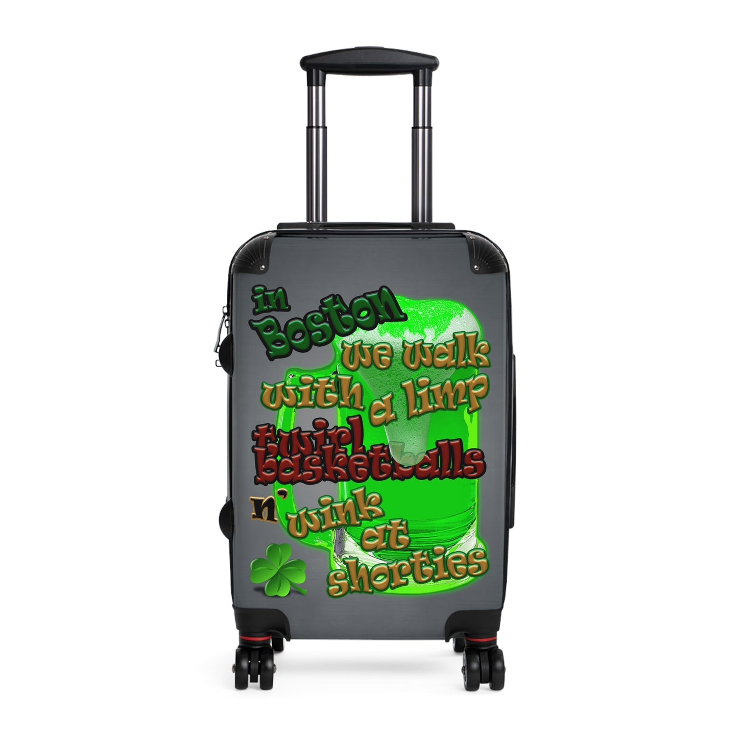 celtics logo - Suitcase (grey-light grey)