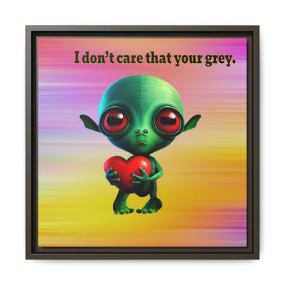 I don't care that your grey - framed canvas art (color blur)