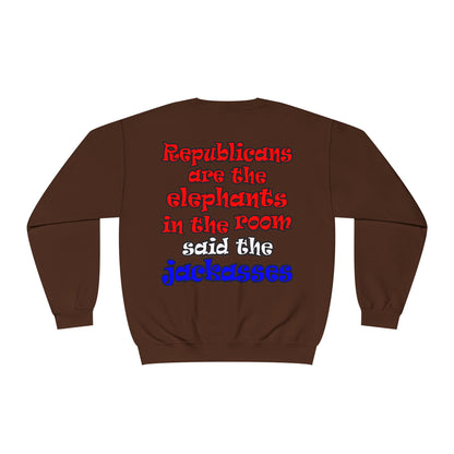 donkeys and elephants - Unisex NuBlend® Crewneck Sweatshirt