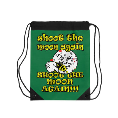 shoot the moon again - Drawstring Bag (dark green)