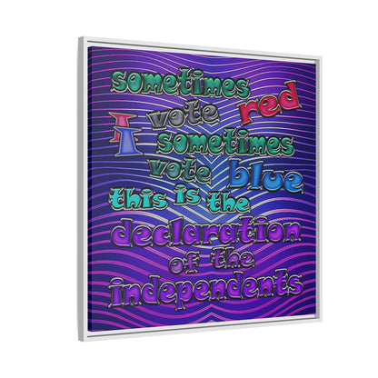 declaration of the independents - framed canvas art (purple wave)