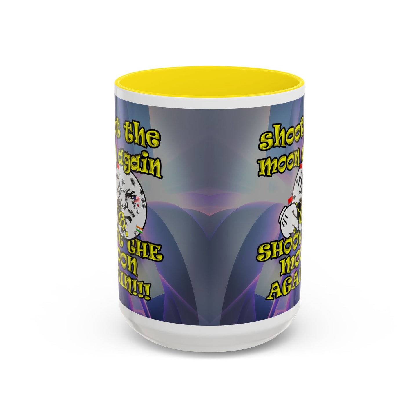 shoot the moon again - Accent Mug (grey-pink wave)