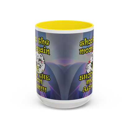 shoot the moon again - Accent Mug (grey-pink wave)