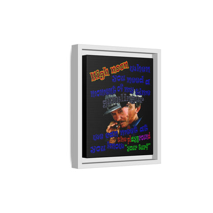 high noon - framed canvas art (black)
